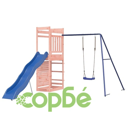 Комбинирано детско съоръжение, масивна дугласка дървесина ➤ топ цена ➤ sorbe.bg