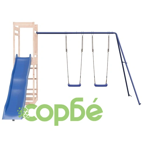 Комбинирано детско съоръжение за игра на открито, бор масив ➤ топ цена ➤ sorbe.bg