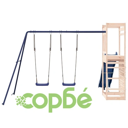 Комбинирано детско съоръжение за игра на открито, бор масив ➤ топ цена ➤ sorbe.bg
