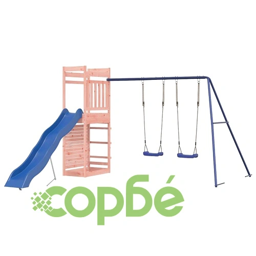 Комбинирано детско съоръжение, масивна дугласка дървесина ➤ топ цена ➤ sorbe.bg