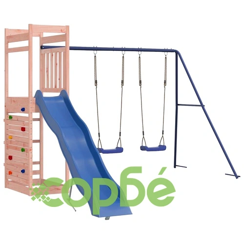 Комбинирано детско съоръжение, масивна дугласка дървесина ➤ топ цена ➤ sorbe.bg