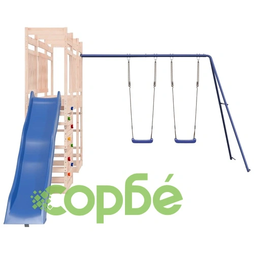Комбинирано детско съоръжение за игра на открито, бор масив ➤ топ цена ➤ sorbe.bg