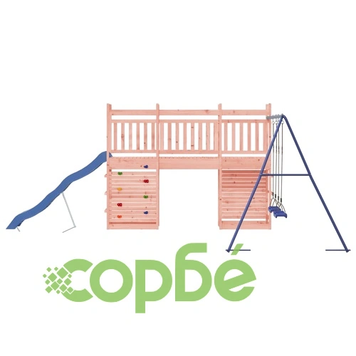Комбинирано детско съоръжение, масивна дугласка дървесина ➤ топ цена ➤ sorbe.bg