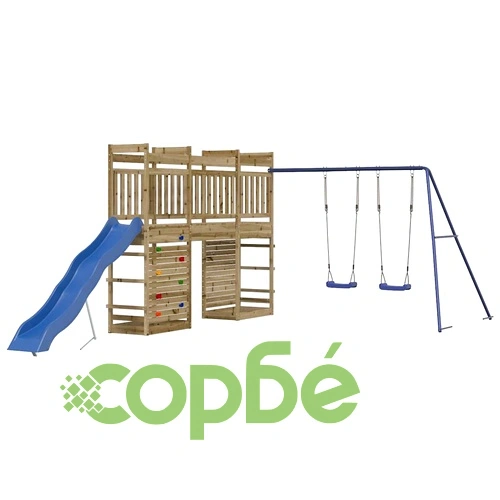 Комбинирано детско съоръжение за игра, импрегниран бор ➤ топ цена ➤ sorbe.bg