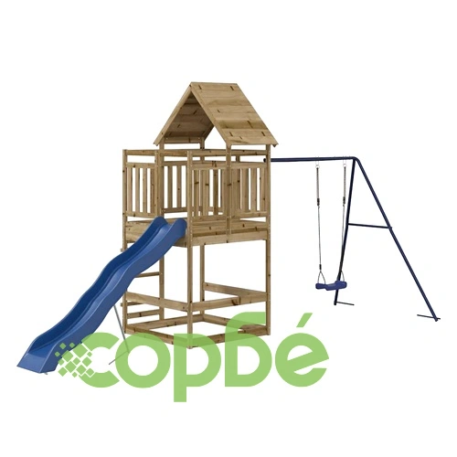 Комбинирано детско съоръжение за игра, импрегниран бор ➤ топ цена ➤ sorbe.bg