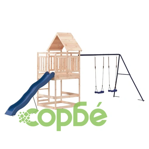 Комбинирано детско съоръжение за игра на открито, бор масив ➤ топ цена ➤ sorbe.bg