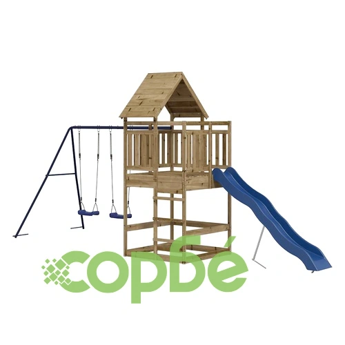 Комбинирано детско съоръжение за игра, импрегниран бор ➤ топ цена ➤ sorbe.bg