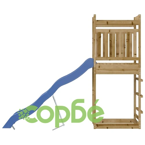 Комбинирано детско съоръжение за игра, импрегниран бор ➤ топ цена ➤ sorbe.bg