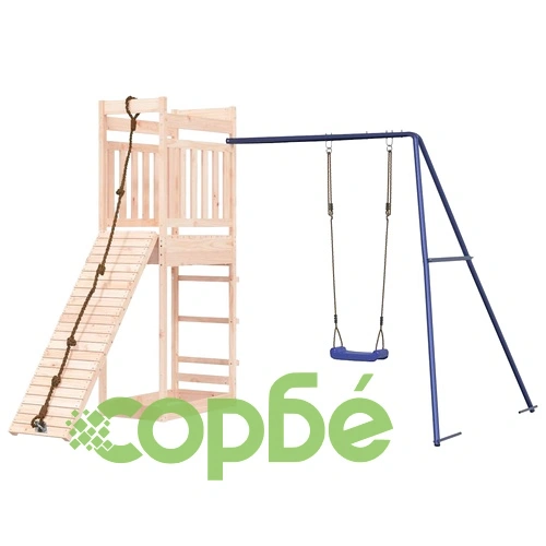 Комбинирано детско съоръжение за игра на открито, бор масив ➤ топ цена ➤ sorbe.bg
