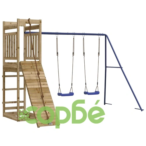 Комбинирано детско съоръжение за игра, импрегниран бор ➤ топ цена ➤ sorbe.bg
