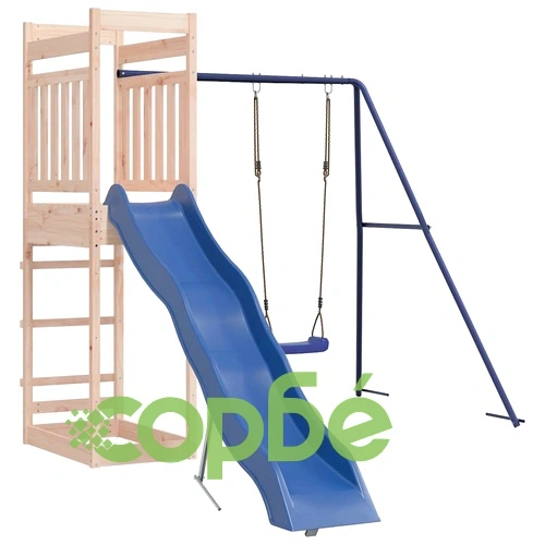Комбинирано детско съоръжение за игра на открито, бор масив ➤ топ цена ➤ sorbe.bg