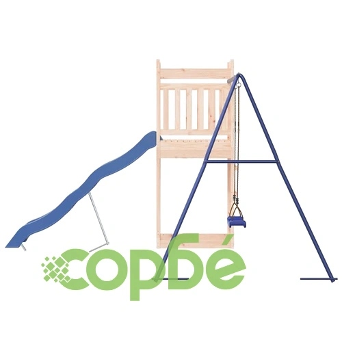 Комбинирано детско съоръжение за игра на открито, бор масив ➤ топ цена ➤ sorbe.bg