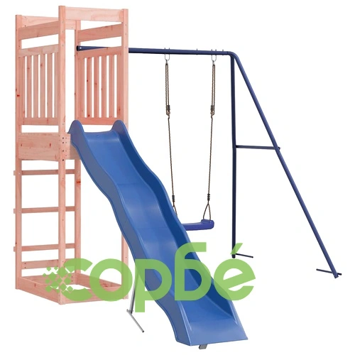 Комбинирано детско съоръжение, масивна дугласка дървесина ➤ топ цена ➤ sorbe.bg