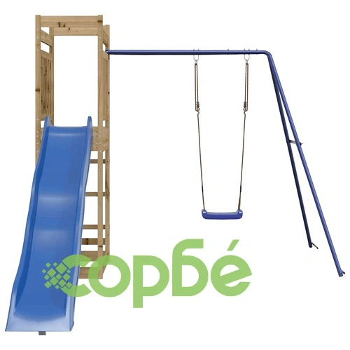 Комбинирано детско съоръжение за игра, импрегниран бор ➤ топ цена ➤ sorbe.bg