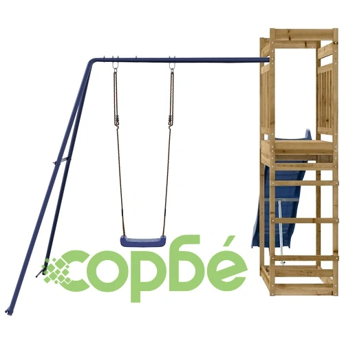 Комбинирано детско съоръжение за игра, импрегниран бор ➤ топ цена ➤ sorbe.bg