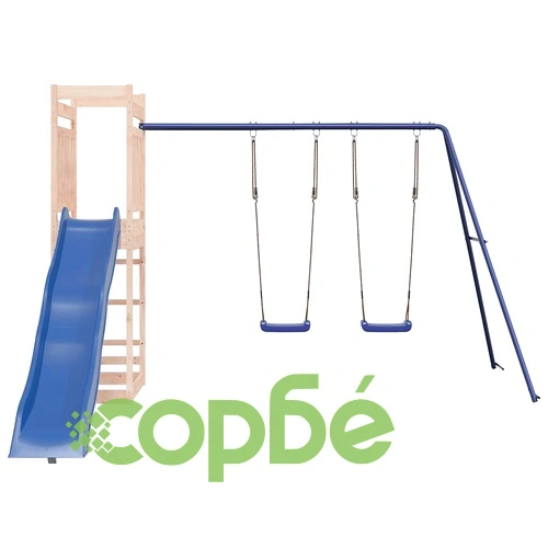Комбинирано детско съоръжение за игра на открито, бор масив ➤ топ цена ➤ sorbe.bg