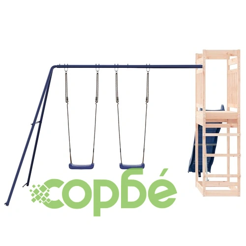 Комбинирано детско съоръжение за игра на открито, бор масив ➤ топ цена ➤ sorbe.bg