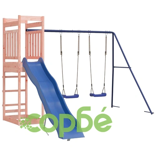 Комбинирано детско съоръжение, масивна дугласка дървесина ➤ топ цена ➤ sorbe.bg
