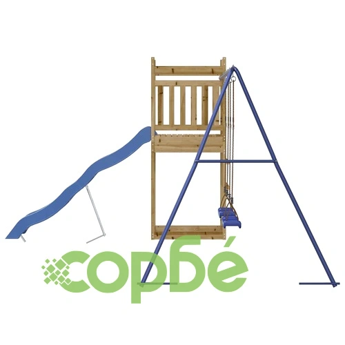 Комбинирано детско съоръжение за игра, импрегниран бор ➤ топ цена ➤ sorbe.bg