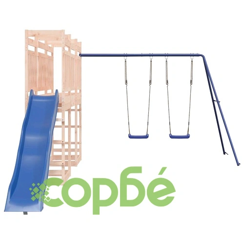 Комбинирано детско съоръжение за игра на открито, бор масив ➤ топ цена ➤ sorbe.bg