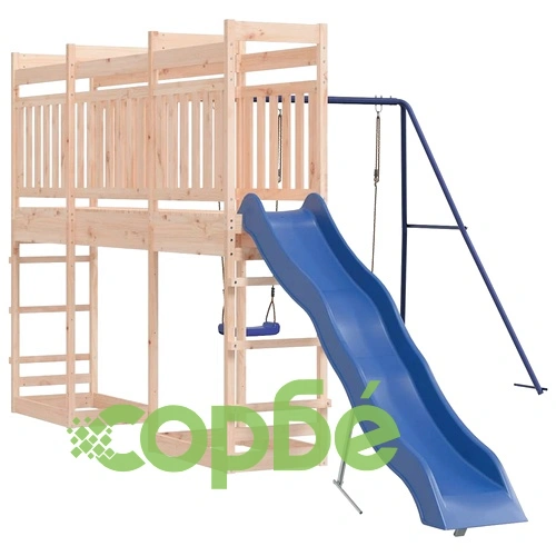 Комбинирано детско съоръжение за игра на открито, бор масив ➤ топ цена ➤ sorbe.bg