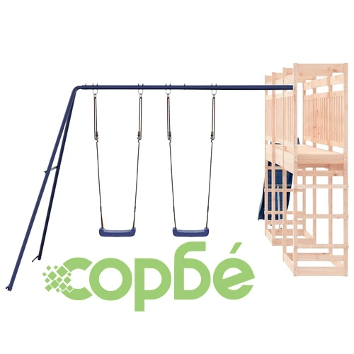 Комбинирано детско съоръжение за игра на открито, бор масив ➤ топ цена ➤ sorbe.bg