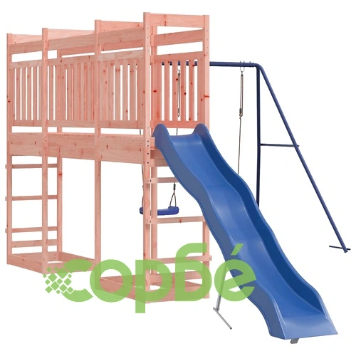 Комбинирано детско съоръжение, масивна дугласка дървесина ➤ топ цена ➤ sorbe.bg