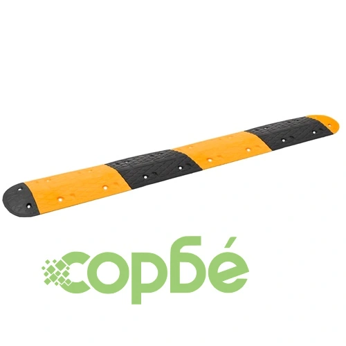 Ограничител на скоростта, жълто и черно, 226x32,5x4 см, каучук ➤ топ цена ➤ sorbe.bg