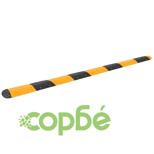 Ограничител на скоростта, жълто и черно, 420x32,5x4 см, каучук ➤ топ цена ➤ sorbe.bg