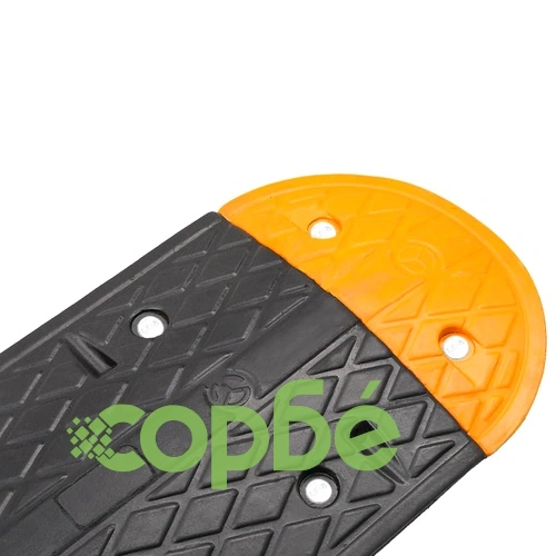 Ограничител на скоростта, жълто и черно, 420x32,5x4 см, каучук ➤ топ цена ➤ sorbe.bg