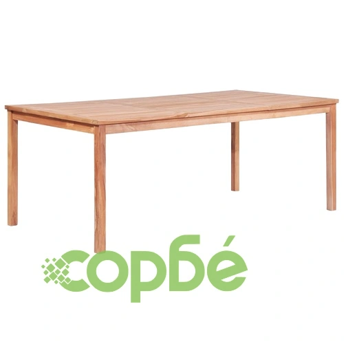 Градински трапезен комплект, 3 части, тиково дърво масив ➤ топ цена ➤ sorbe.bg