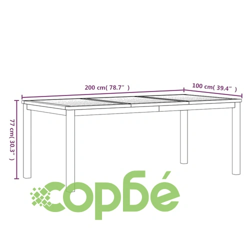 Градински трапезен комплект, 3 части, тиково дърво масив ➤ топ цена ➤ sorbe.bg