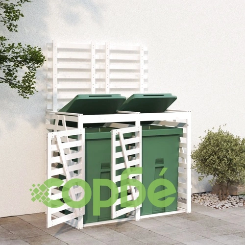 Двоен навес за съхранение на кофи за боклук бор масив ➤ топ цена ➤ sorbe.bg