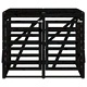 Двоен навес за съхранение на кофи за боклук, черен, бор масив