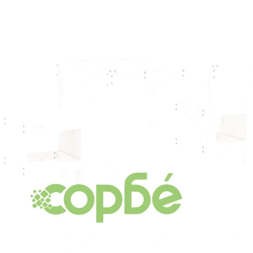 Градински бистро комплект от 3 части, бели, бор масив ➤ топ цена ➤ sorbe.bg