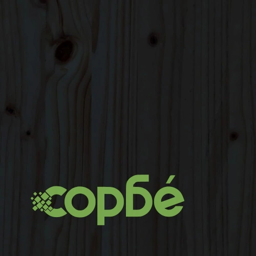 Градински бар комплект от 5 части, черен, масивно дърво бор ➤ топ цена ➤ sorbe.bg