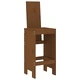Градински бар комплект от 9 части, меденокафяв, бор масив