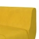 Г-образно разтегателно канапе жълто 275x140x70 см кадифе