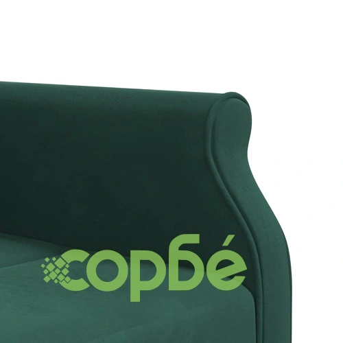 Г-образно разтегателно канапе тъмнозелено 271x140x70 см кадифе ➤ топ цена ➤ sorbe.bg