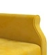 Г-образно разтегателно канапе жълто 271x140x70 см кадифе