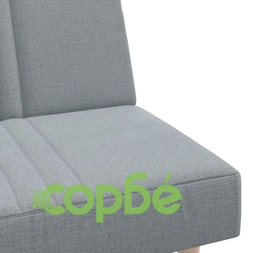 Г-образно разтегателно канапе светлосиво 255x140x70 см плат ➤ топ цена ➤ sorbe.bg