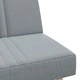Г-образно разтегателно канапе светлосиво 255x140x70 см плат