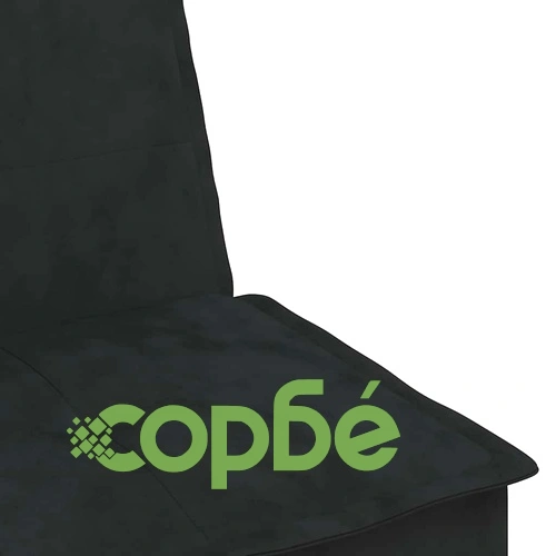 Г-образно разтегателно канапе черно 255x140x70 см кадифе ➤ топ цена ➤ sorbe.bg