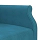Г-образно разтегателно канапе синьо 271x140x70 см кадифе