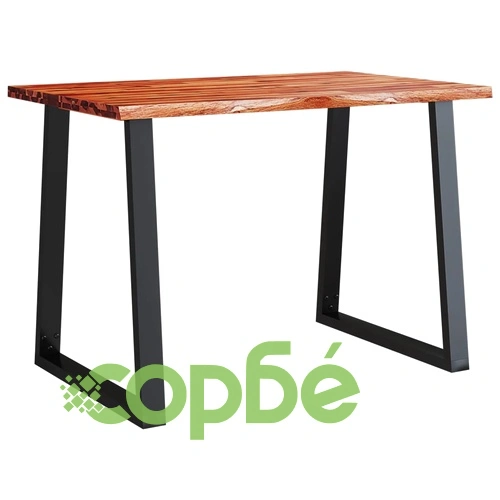 Трапезен комплект от 3 части с жив ръб акациево дърво масив ➤ топ цена ➤ sorbe.bg