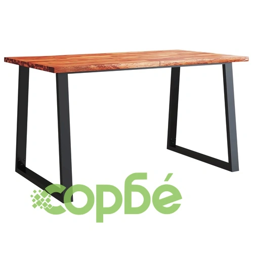 Трапезен комплект от 3 части с жив ръб акациево дърво масив ➤ топ цена ➤ sorbe.bg