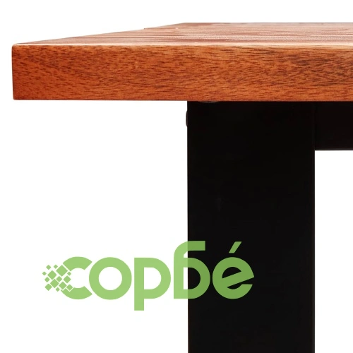 Трапезен комплект от 3 части с жив ръб акациево дърво масив ➤ топ цена ➤ sorbe.bg