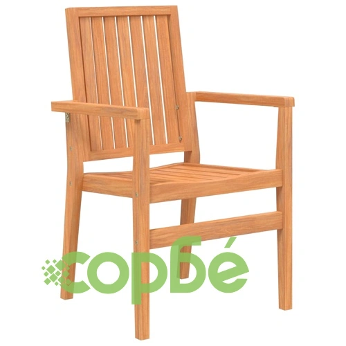Стифиращи градински столове 8 бр 56,5x57,5x91 см тик масив ➤ топ цена ➤ sorbe.bg