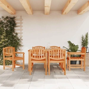 Градински столове, 6 бр, 58x59x88 см, тиково дърво масив