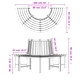 Пейки за дървета, 2 бр, полукръг, Ø160 см тиково дърво масив